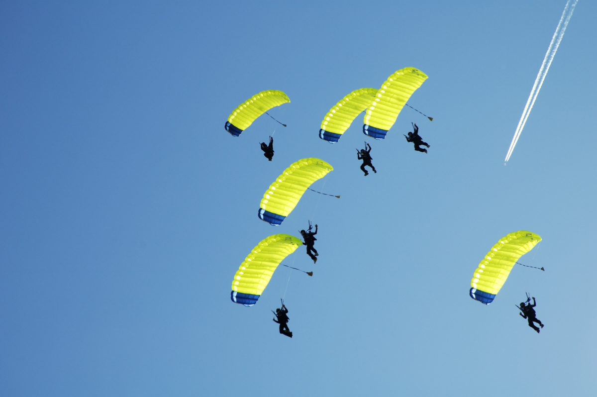 Parachutes at Skydive Tecumseh