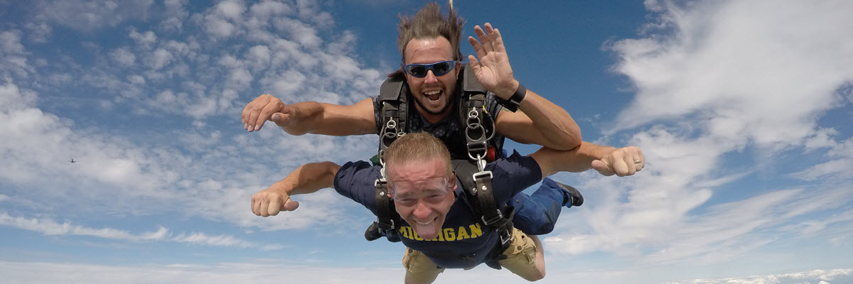skydiving afraid of heights