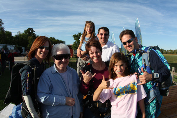 skydiving with your family