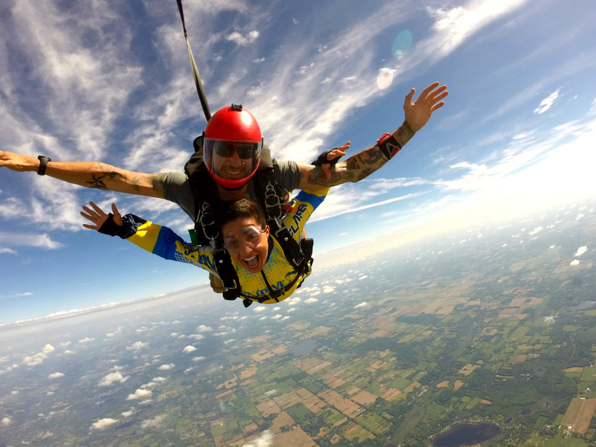 what does it feel like to skydive