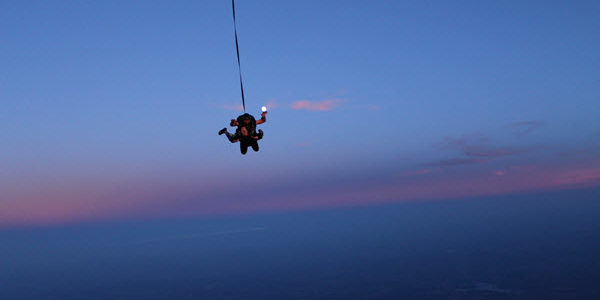 Tandem Skydiving At Night, Skydive Tecumseh