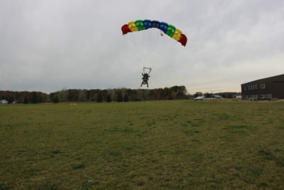 skydiving swooping